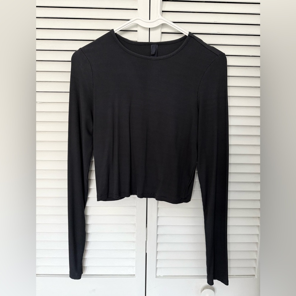 SKIMS modal ribbed long sleeve crop top